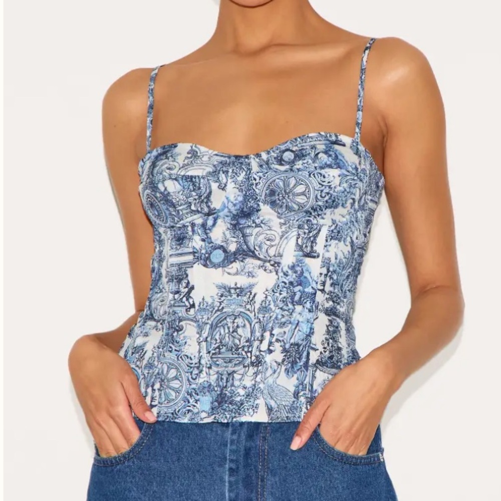 Blue Corset Top - Women